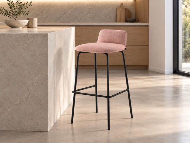 Riley Soft Counter Stool, Metal Legs by Connubia