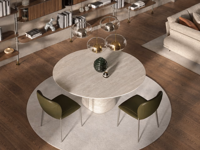 Rado Keramik Round Dining Table by Cattelan Italia