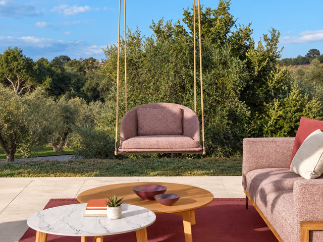 CleoSoft//Wood Swing Chair by Talenti