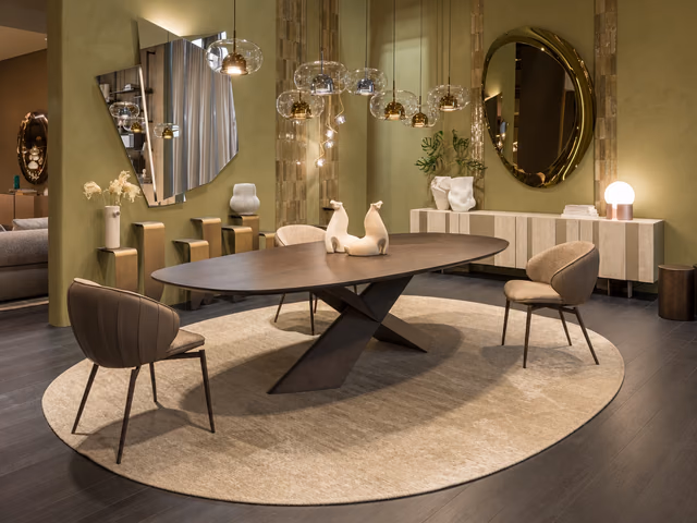 Tyron Wood Dining Table by Cattelan Italia