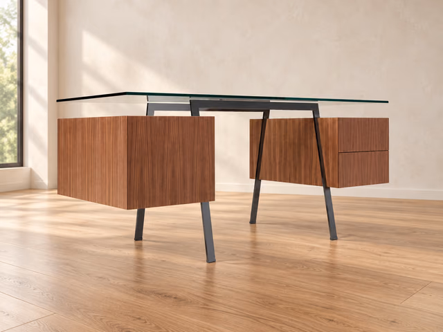 Homework Glass Desk by Bensen