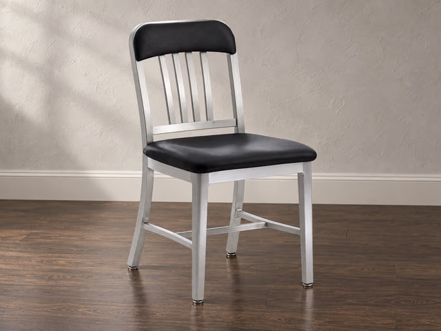 1022 Navy Classic Semi-Upholstered Chair by Emeco