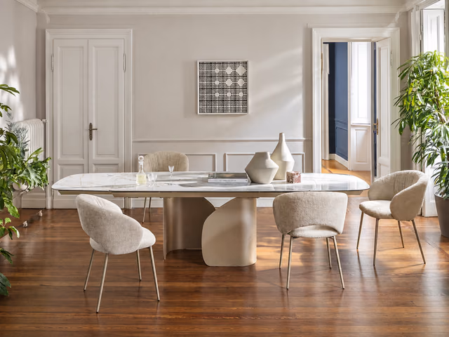 Twins Extendable Dining Table CS4153-SG-165 by Calligaris