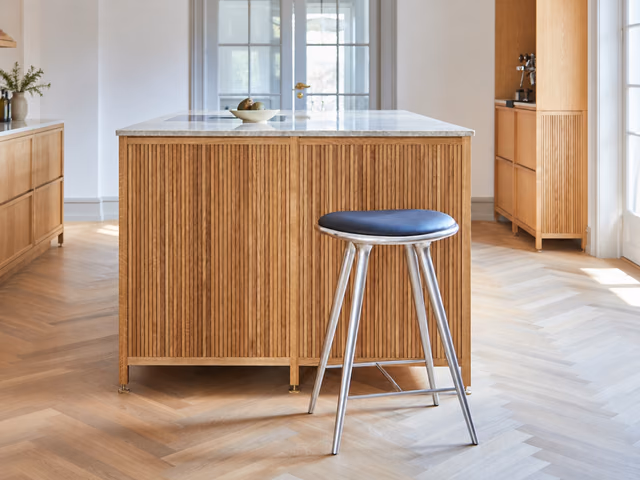 High Stool — Upcycled Aluminum, 69 cm by Mater