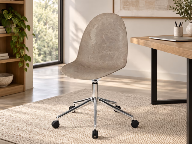 Eternity Swivel Office Chair — Polished Base with Castors, Coffee Waste Light by Mater