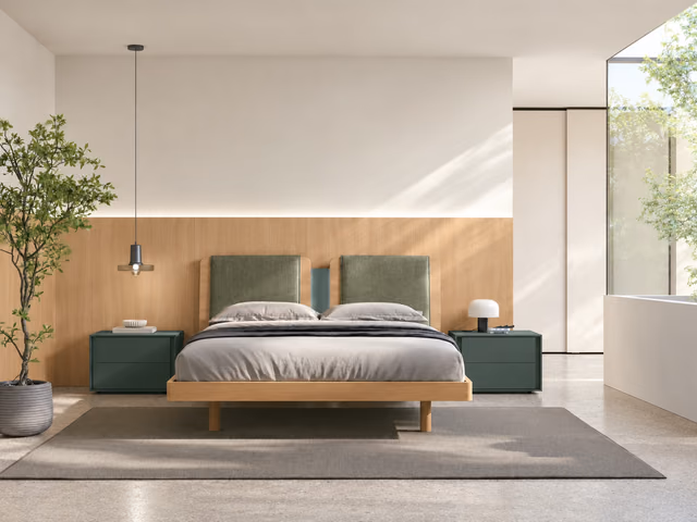 Anubis Wooden Bed by Tomasella