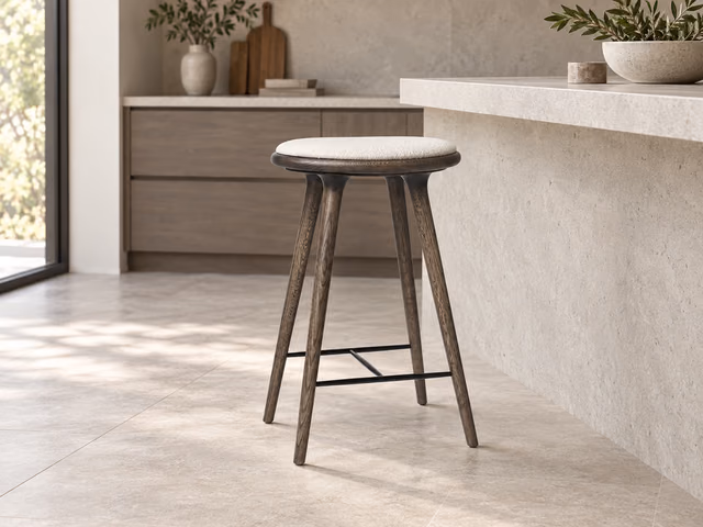 High Stool — Sirka Grey Oak with Baru 0200, 69 cm by Mater