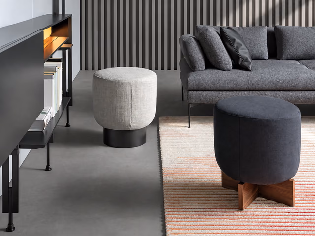 Belt & Cross Ottoman by Bonaldo
