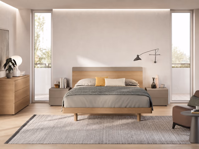 Dylan Wooden Bed by Tomasella