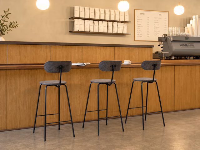 Earth Stool Backrest — Coffee Waste Dark, 69 cm by Mater