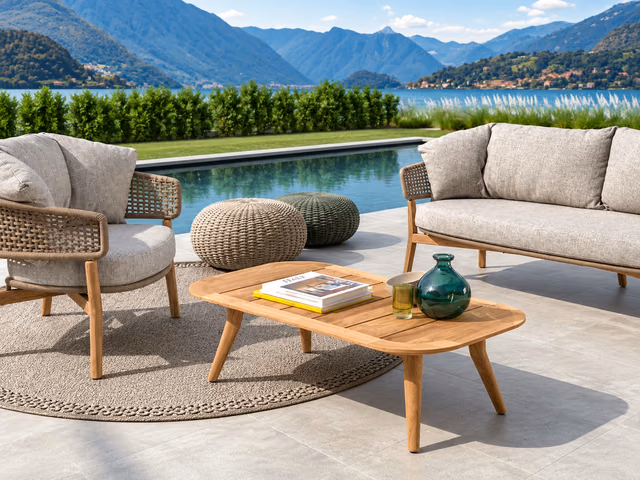 Moon//Teak Coffee Table 110 × 60 by Talenti