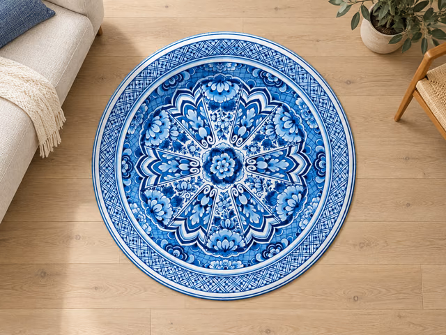 Delft Blue Plate Carpet by Moooi