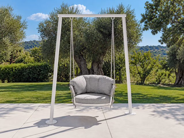 Moon//Alu Swing Armchair by Talenti