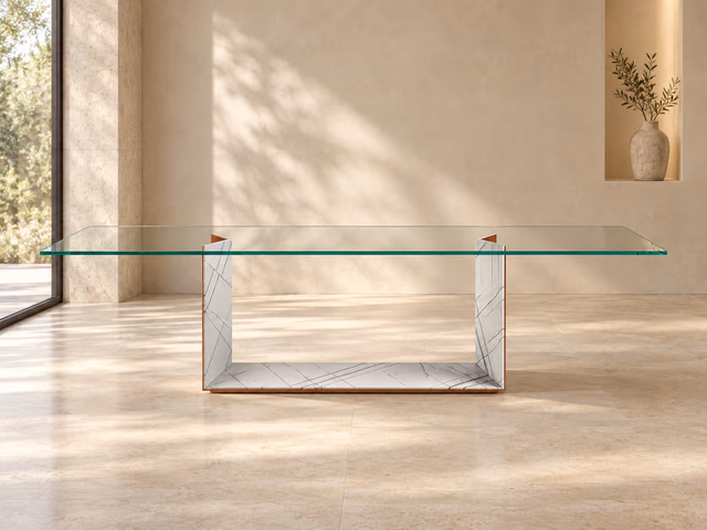 T5 Stone Dining Table by Tonelli