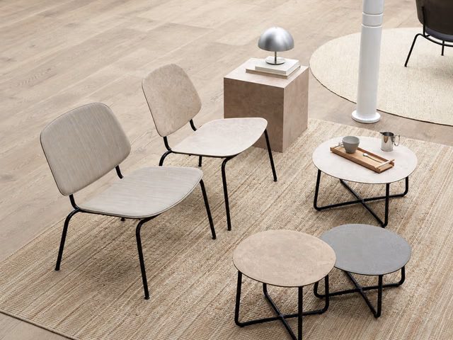 Compound Lounge Chair — Full Front Upholstered, Coffee Waste Dark by Mater