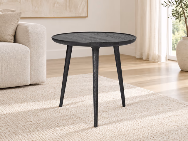 Accent Table — Black Stain Lacquered Oak, L by Mater
