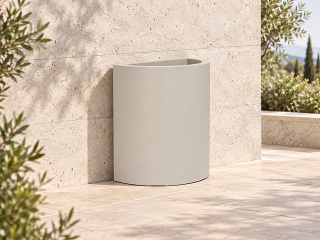 Half Cylinder Pot Planter 50 × 29 × 55 by Vondom