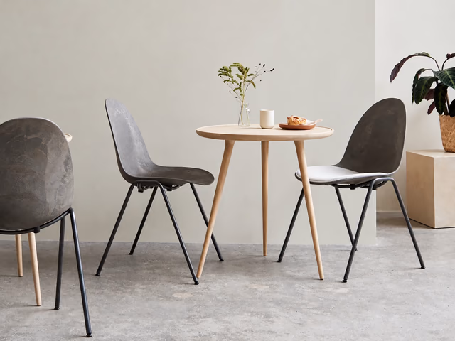 Eternity Side Chair — Upholstered Seat, Coffee Waste Dark by Mater