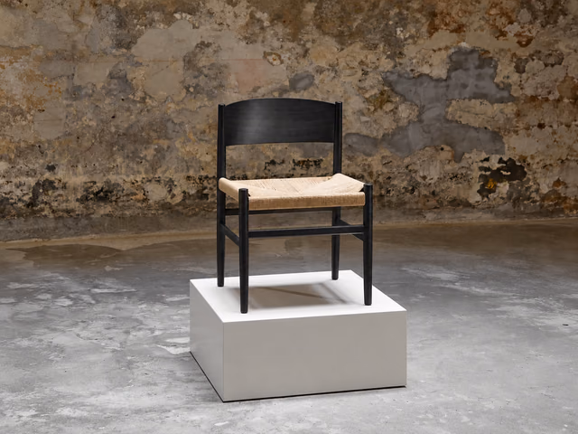 Nestor Side Chair — Black Beech, Natural Paper Cord Seat by Mater