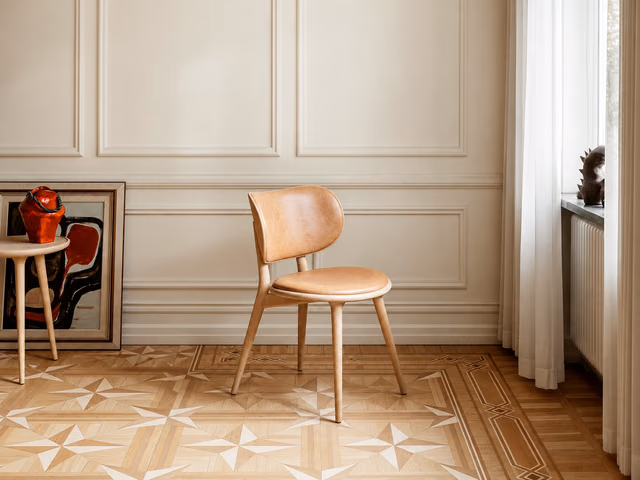 The Dining Chair — Natural Matt Lacquered Oak by Mater