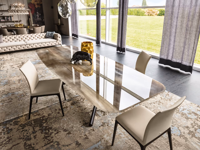 Planer Crystalart Dining Table by Cattelan Italia