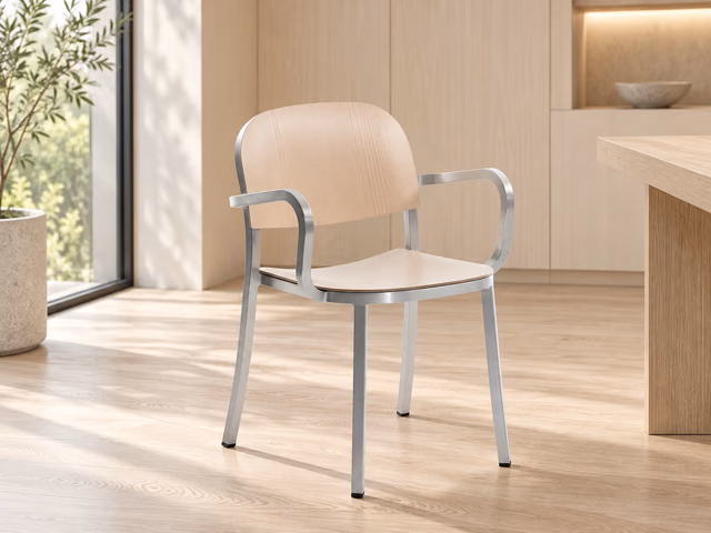 1 Inch Armchair, Wood Seat by Emeco