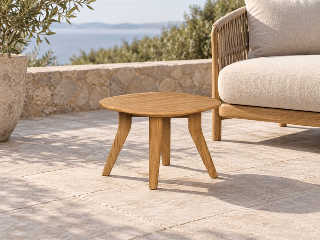 Moon//Teak Coffee Table 45 × 45 by Talenti
