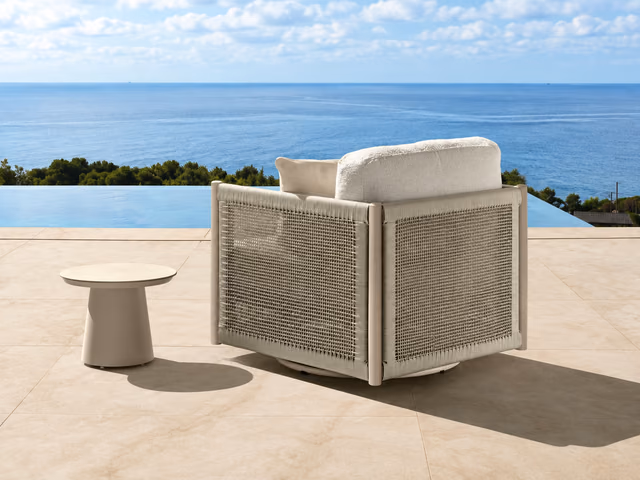 Dolcevita//Alu Swivel Living Armchair by Talenti