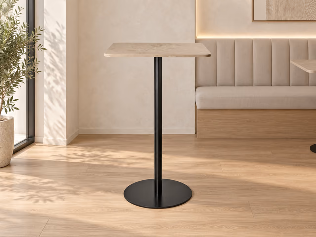Mater Bar Table — Coffee Waste Light, H 106,6 cm, 60 × 60 cm by Mater