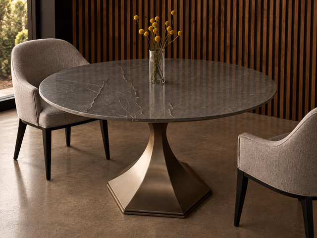 Top Brass Dining Table by Caracole