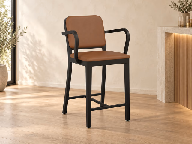 Navy Officer Stool with Arms by Emeco