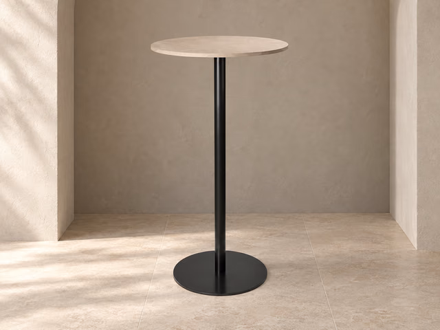 Mater Bar Table — Coffee Waste Light, H 106,6 cm, Ø 60 cm by Mater