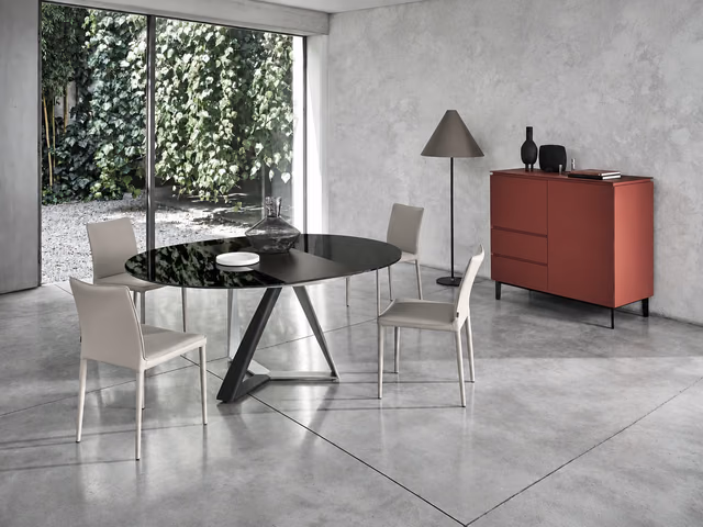 Millennium Round Dining Table by Bontempi