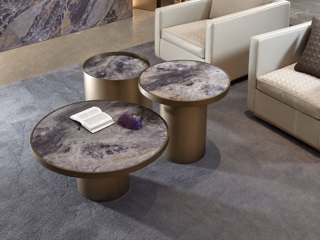 Tau 40 Steel Coffee Table Single Cylinder by Reflex