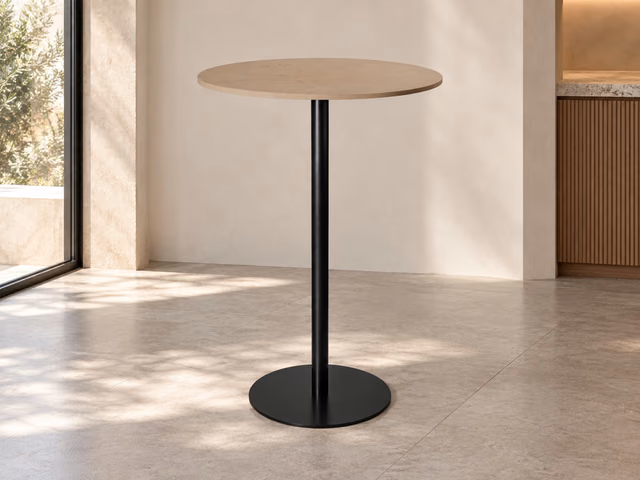 Mater Counter Table — Coffee Waste Light, H 95,8 cm, Ø 70 cm by Mater