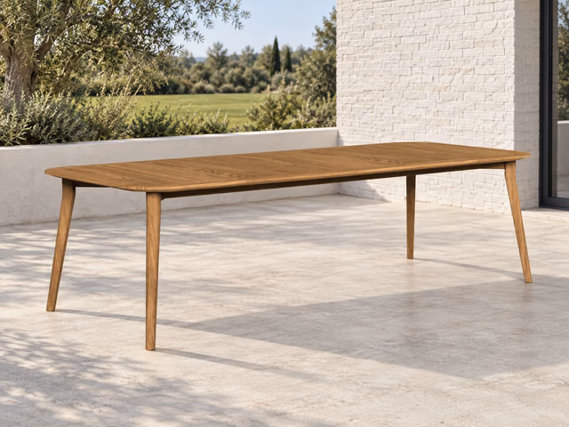 Moon//Teak 260 × 110 Dining Table, Teak Top by Talenti