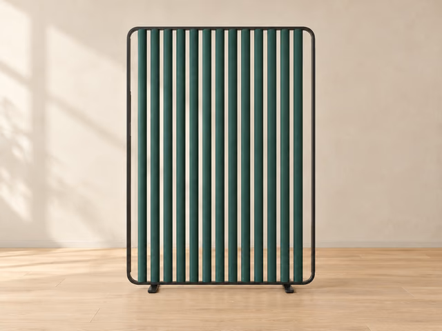 Screen Fabric-Covered Tubes Room Divider by LaPalma