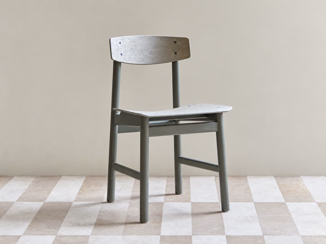 Conscious Chair 3162 — Green Stained Oak and Coffee Waste Green by Mater