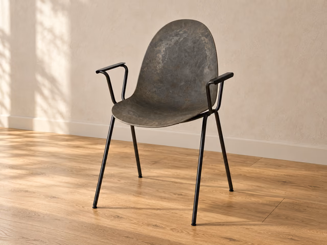 Eternity Armchair — Full Front Upholstered, Coffee Waste Dark by Mater