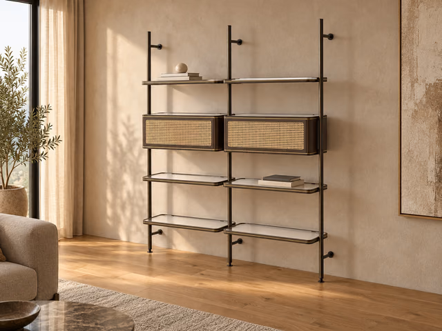 Radice Shelving System by Natuzzi Italia