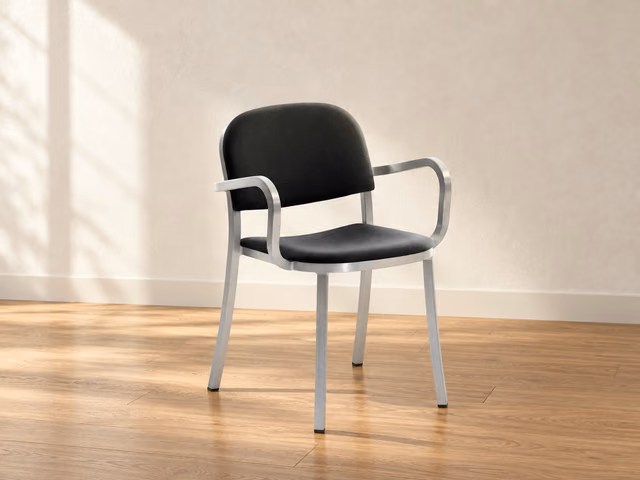 1 Inch Armchair, Upholstered Seat by Emeco