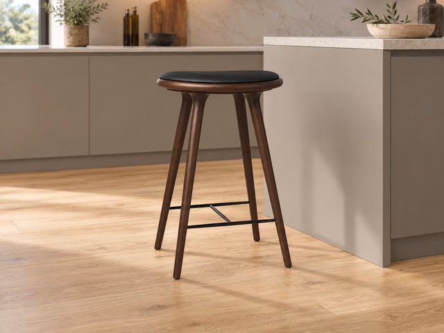 High Stool — Dark Stained Beech, 69 cm by Mater