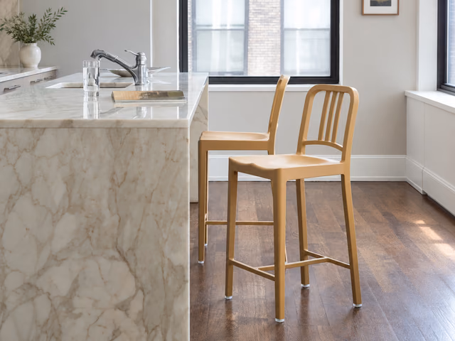111 Navy Stool by Emeco