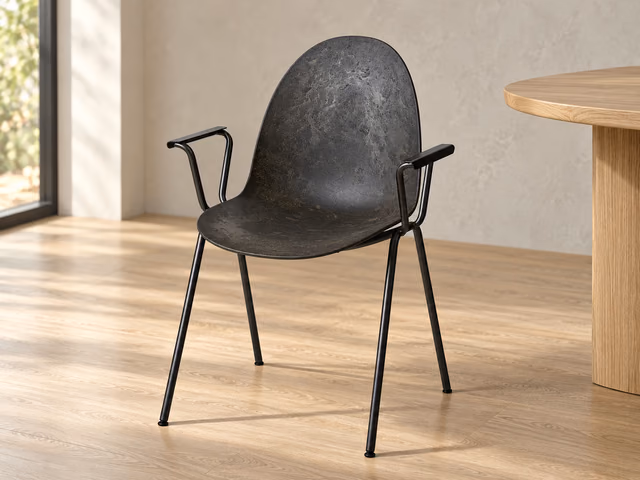Eternity Armchair — Coffee Waste Black by Mater