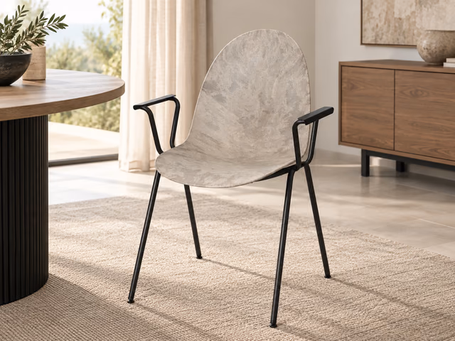 Eternity Armchair — Full Front Upholstered, Wood Waste Grey by Mater