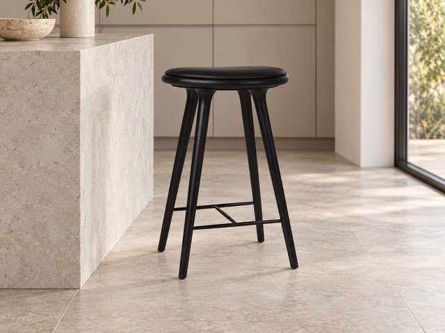 High Stool — Black Stained Oak, 69 cm by Mater