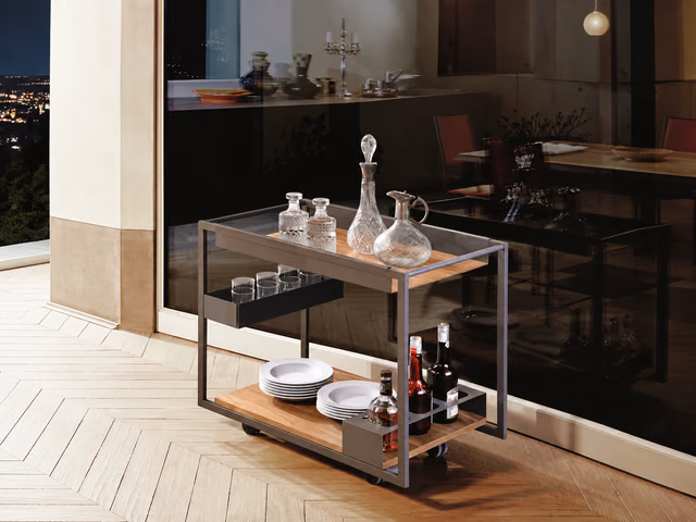 Mojito Wood Bar Cart by Cattelan Italia