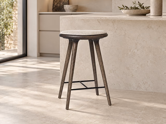 High Stool — Sirka Grey Oak with Clay 0012, 74 cm by Mater