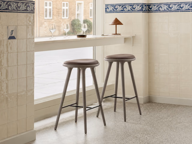 High Stool — Grey Beech, 69 cm by Mater