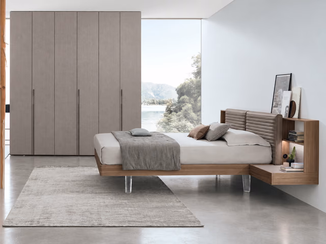 Yuki Wooden Bed by Tomasella
